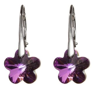 Kolczyki kwiatuszki srebro 925 Flower Vitrail Light Crystal SWAROVSKI® ELEMENTS