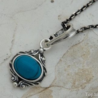 ALLBLUE - srebrny wisiorek z turkusem