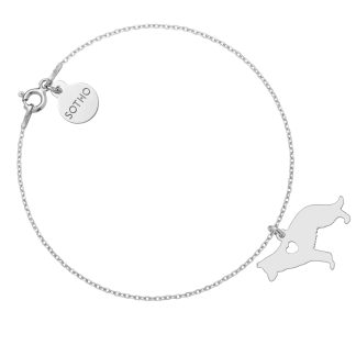 Srebrna bransoletka z psem rasy owczarek niemiecki