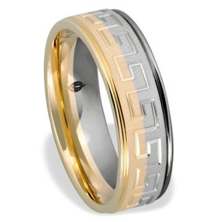 Obrączka z żółtego i białego złota palladowego ŁN-07ZB-light-m