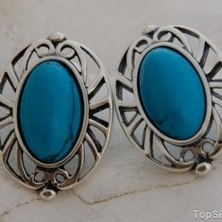 SPLIT - srebrne kolczyki z turkusem