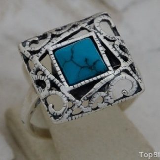 LARUNA - srebrny pierścionek z turkusem