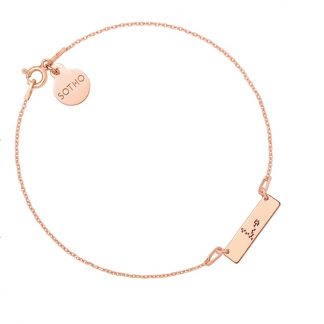 Bransoletka z konstelacją Ryb z różowego złota