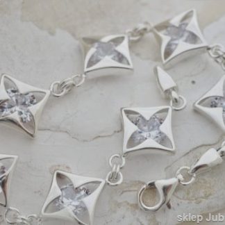 NAGOYA - srebrna bransoletka z cyrkoniami GLAMOUR