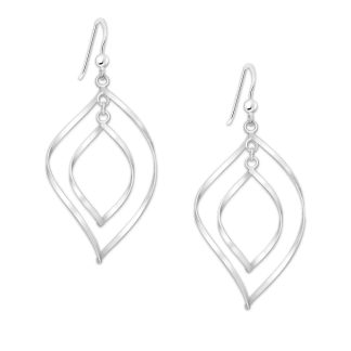 Długie srebrne kolczyki łezki