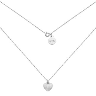 Srebrny naszyjnik z sercem : Długość - 38cm