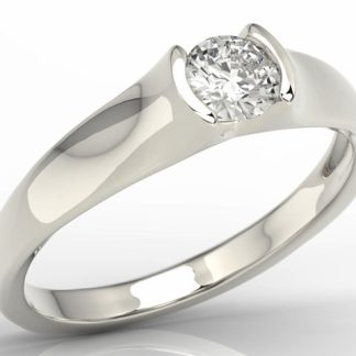 Pierścionek zaręczynowy z białego złota z brylantem 0,36ct BP-2636B