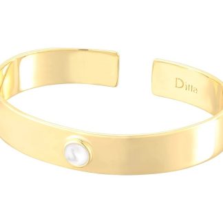 Bransoleta srebra pozłacana z masą perłową