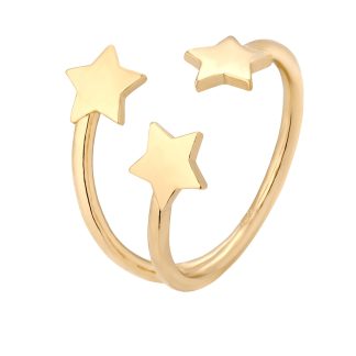 Złoty pierścionek z gwiazdkami