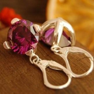 RODOLFO - srebrne kolczyki z ametystem