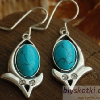 PUKE - srebrne kolczyki z turkusem