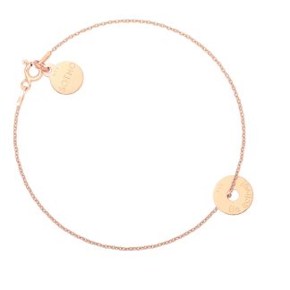 Bransoletka z różowego złota z malutką karmą Be active!