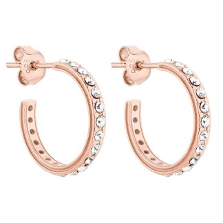 Kolczyki półkola z różowego złota