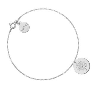 Srebrna bransoletka z dmuchawcem