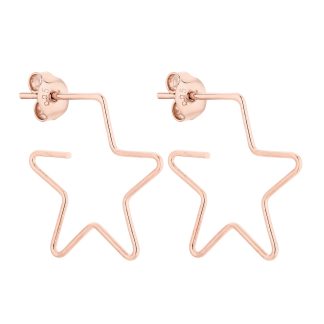 Kolczyki gwiazdki z różowego złota