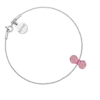 Srebrna bransoletka z kryształowym ciężarkiem SWAROVSKI® CRYSTAL