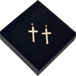 Kolczyki wiszące ze stali chirurgicznej z cyrkoniami