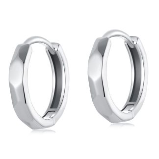 Srebrne kolczyki geometryczne koła zatrzaski srebro 925