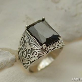 JACK - srebrny sygnet z onyksem