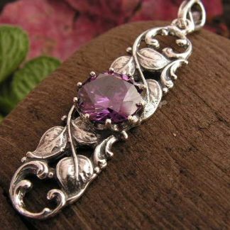MAREMM - srebrny wisiorek z ametystem