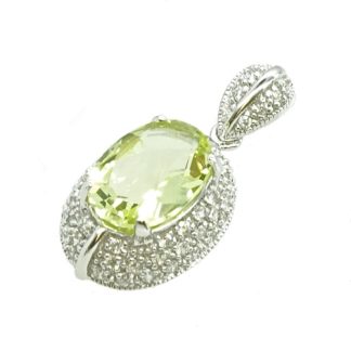 PRZEPYCH ORIENTU Srebrny wisiorek z kwarcem lemon 2,3 ct