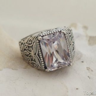 JACK - srebrny sygnet z kryształem cyrkonią