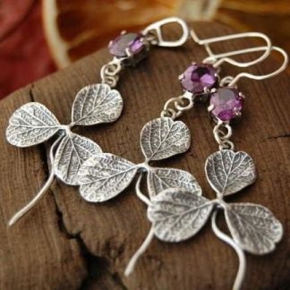 KONICZYNKA - srebrny komplet z ametystem