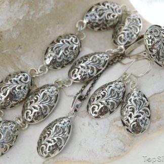 SANTORO - srebrny komplet ze srebra 925