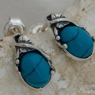 LOREN - srebrne kolczyki z turkusami