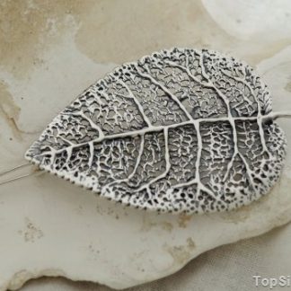 LIŚĆ - srebrna spinka do włosów, piękna ozdoba