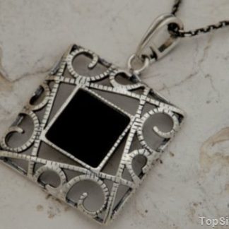 GELSA - srebrny wisiorek z onyksem