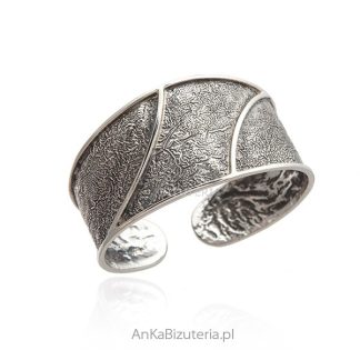 Srebrna bransoleta oksydowana  - oryginalna