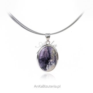 Zawieszka srebrna tiffany  - biżuteria z oryginalnymi kamieniami naturalnymi