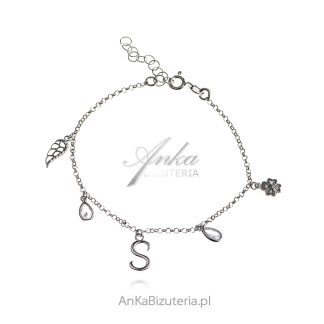 Bransoletka srebrna z cyrkoniamii