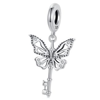 Srebrna zawieszka motyli klucz srebro 925 beads koraliki