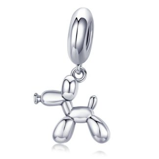 Srebrny charms balonowy piesek zawieszka beads srebro 925
