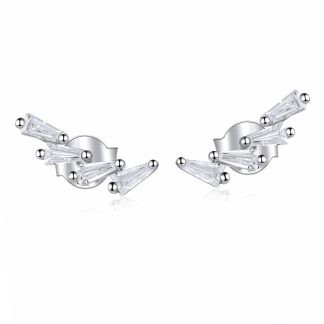 Srebrne kolczyki kryształki sztyfty srebro 925