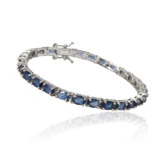 Bransoletka srebrna z naturalnym szafirem -wysoka jakość szafirów