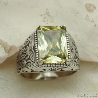 GENTLEMAN srebrny sygnet z cytrynem