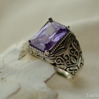 JACK - srebrny sygnet z ametystem