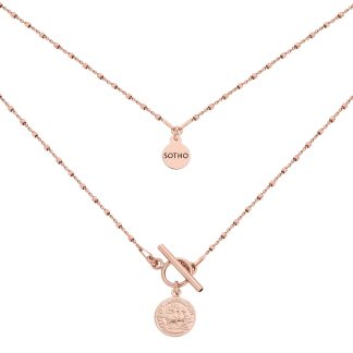 Naszyjnik z monetą z różowego złota