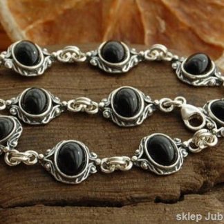 GREVI - srebrna bransoletka z onyksem