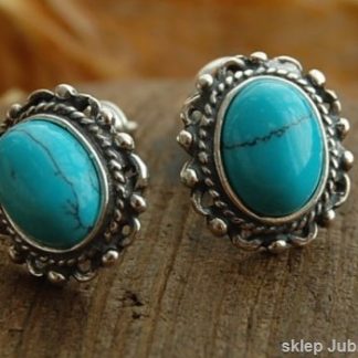 NEBBIA - srebrne kolczyki z turkusami