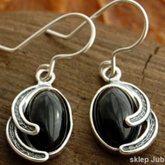 SILOS - srebrne kolczyki z onyksem