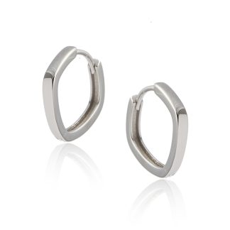 Kolczyki srebrne kwadraty  santorini