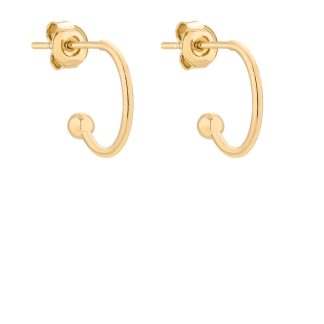 Złote kolczyki półkola