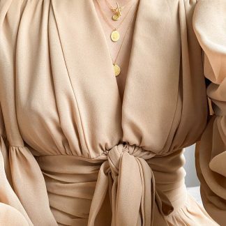 Medalion z różowego złota z lotosem : Długość - 45 cm