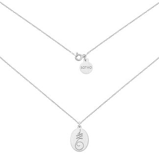 Srebrny medalion z symbolem Unalome : Długość - 70 cm