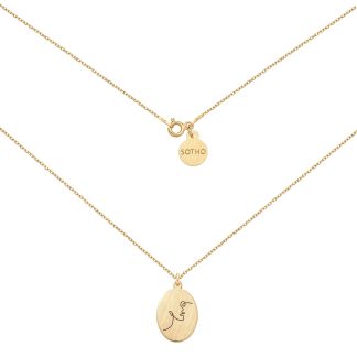 Złoty medalion Face N°11 : Długość - 45 cm