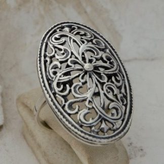 APULIA - srebrny ażurowy pierścień srebro 925